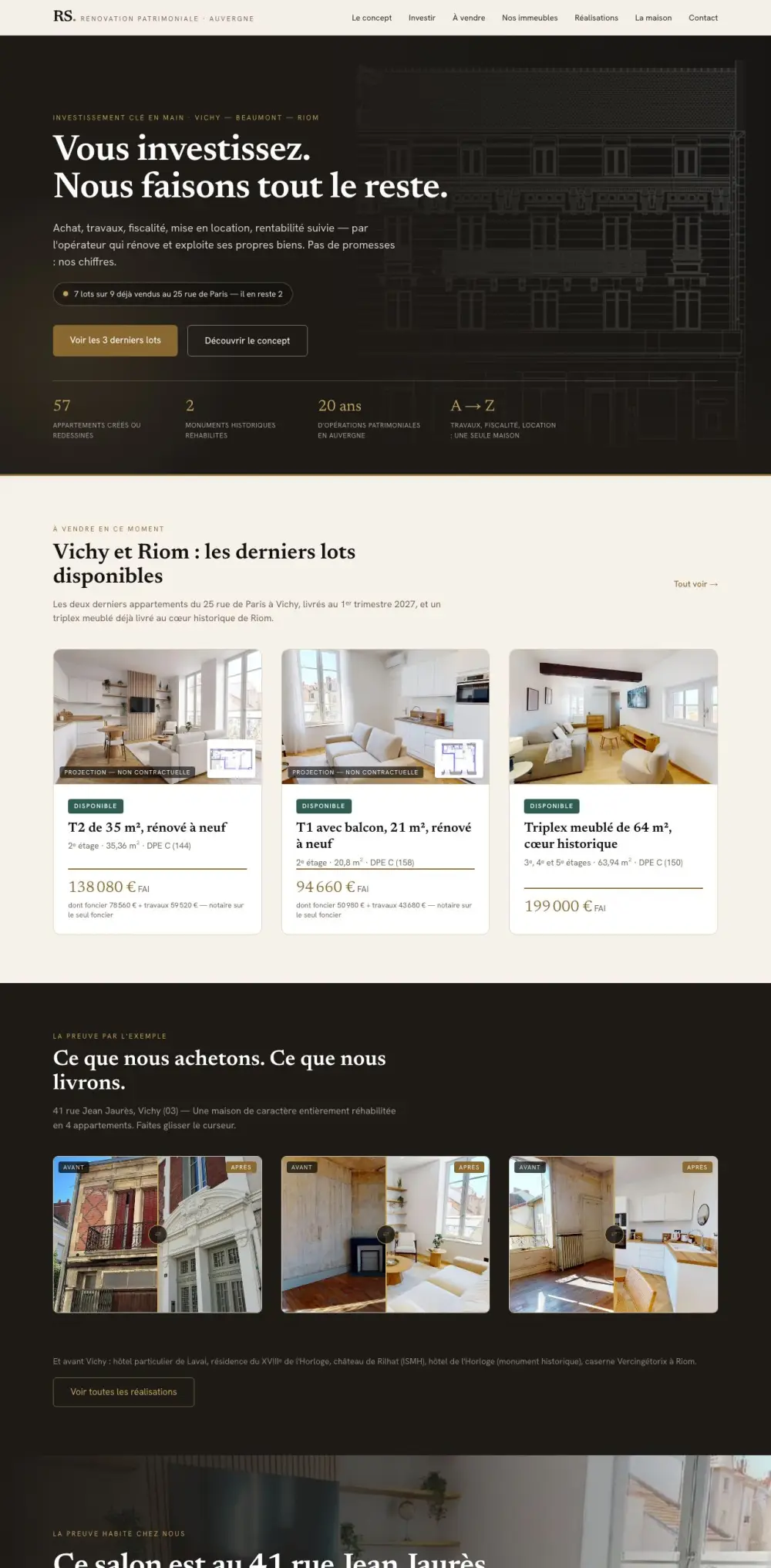 Aperçu du site RS